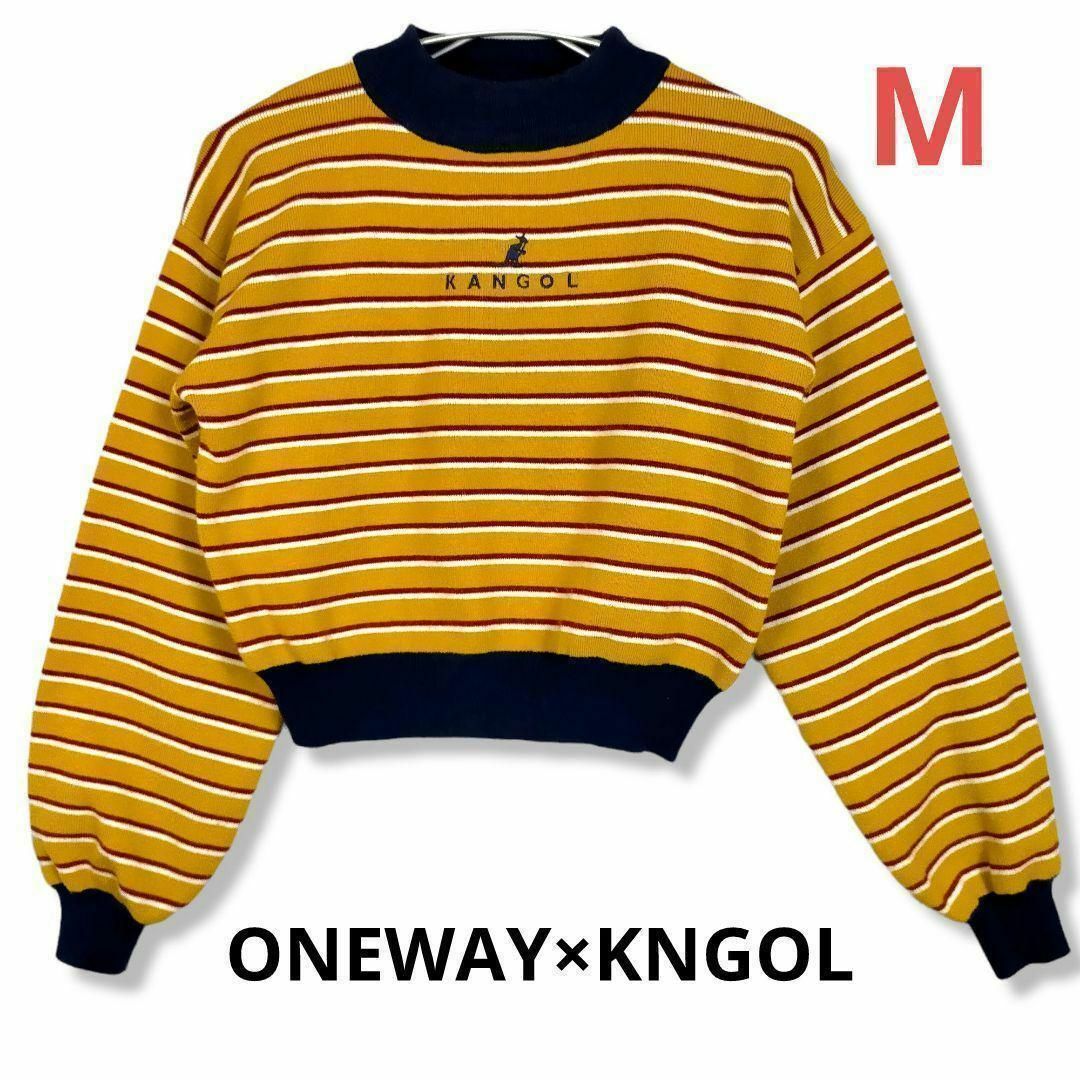 KANGOL(カンゴール)の■ONEWAY×KNGOL☆ショート丈ボーダーニットレディースM洗えるセーター レディースのトップス(ニット/セーター)の商品写真