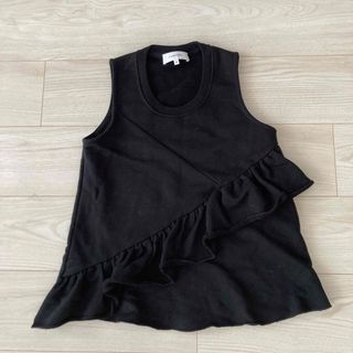 カルヴェン(CARVEN)のカルヴェン 黒スウェットカットソー　(カットソー(半袖/袖なし))