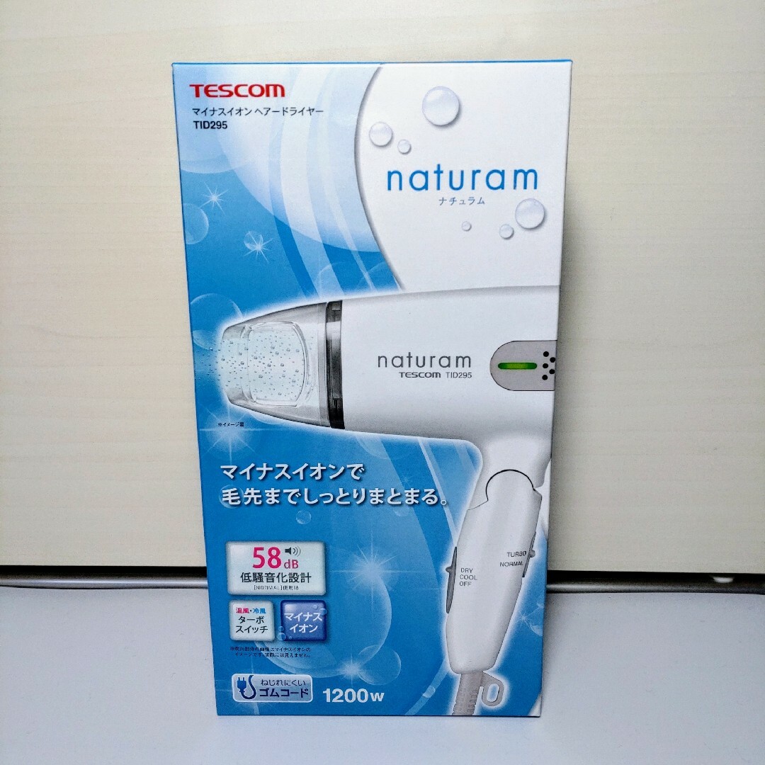 TESCOM ヘアードライヤー TID295-W naturam マイナスイオン