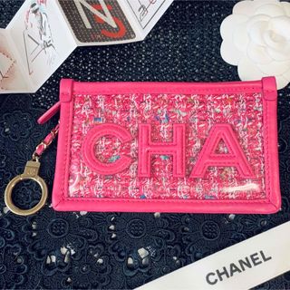 シャネル(CHANEL)の美品♡CHANELシャネル ツイード コインケース カードケース　ピンク(コインケース)