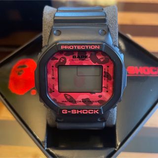 エイプ G-SHOCK ABATHINGAPE Gショック APEショップ袋 - 腕時計(デジタル)