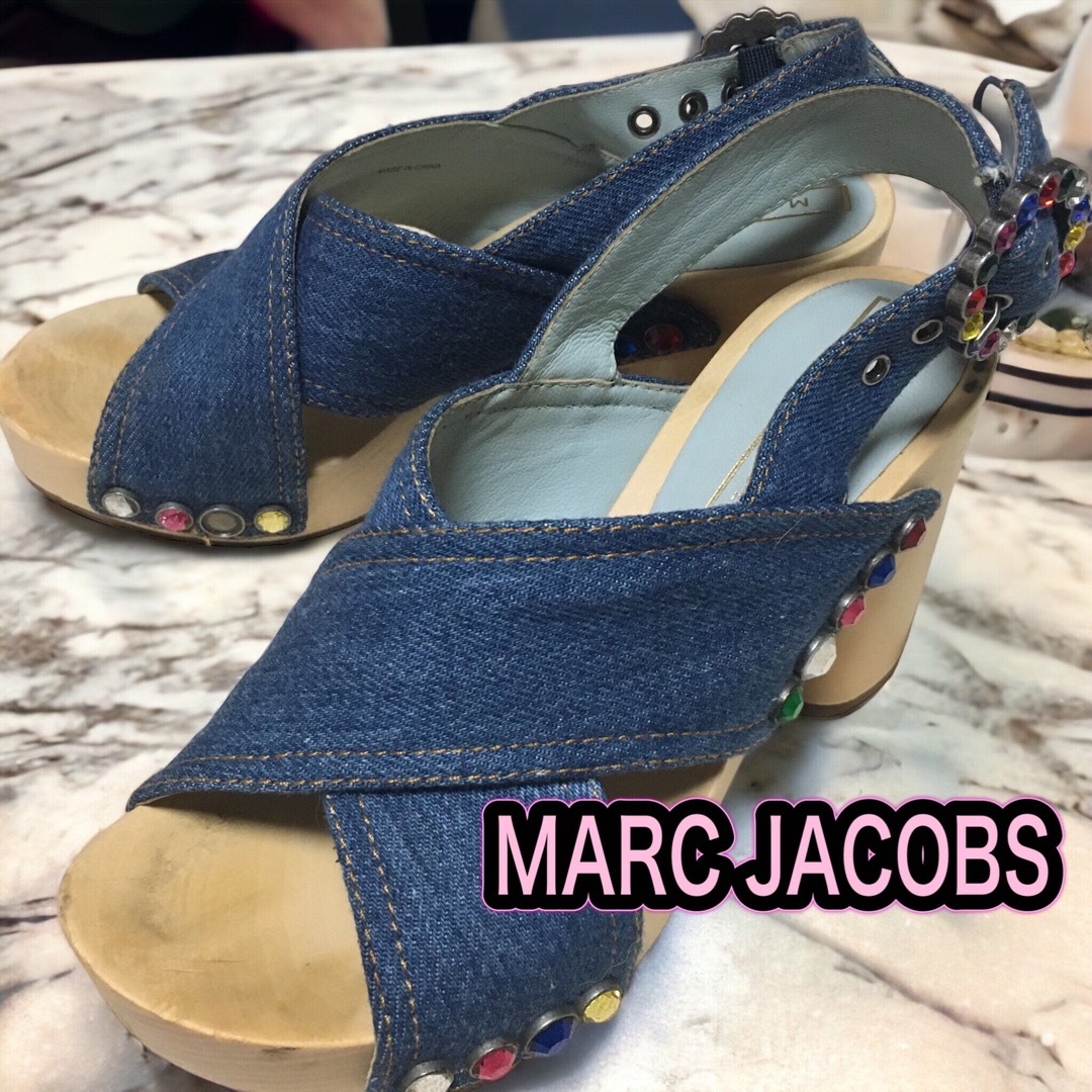 マークジェイコブス　サンダル　Marc Jacobs デニム　リール　ビジュー