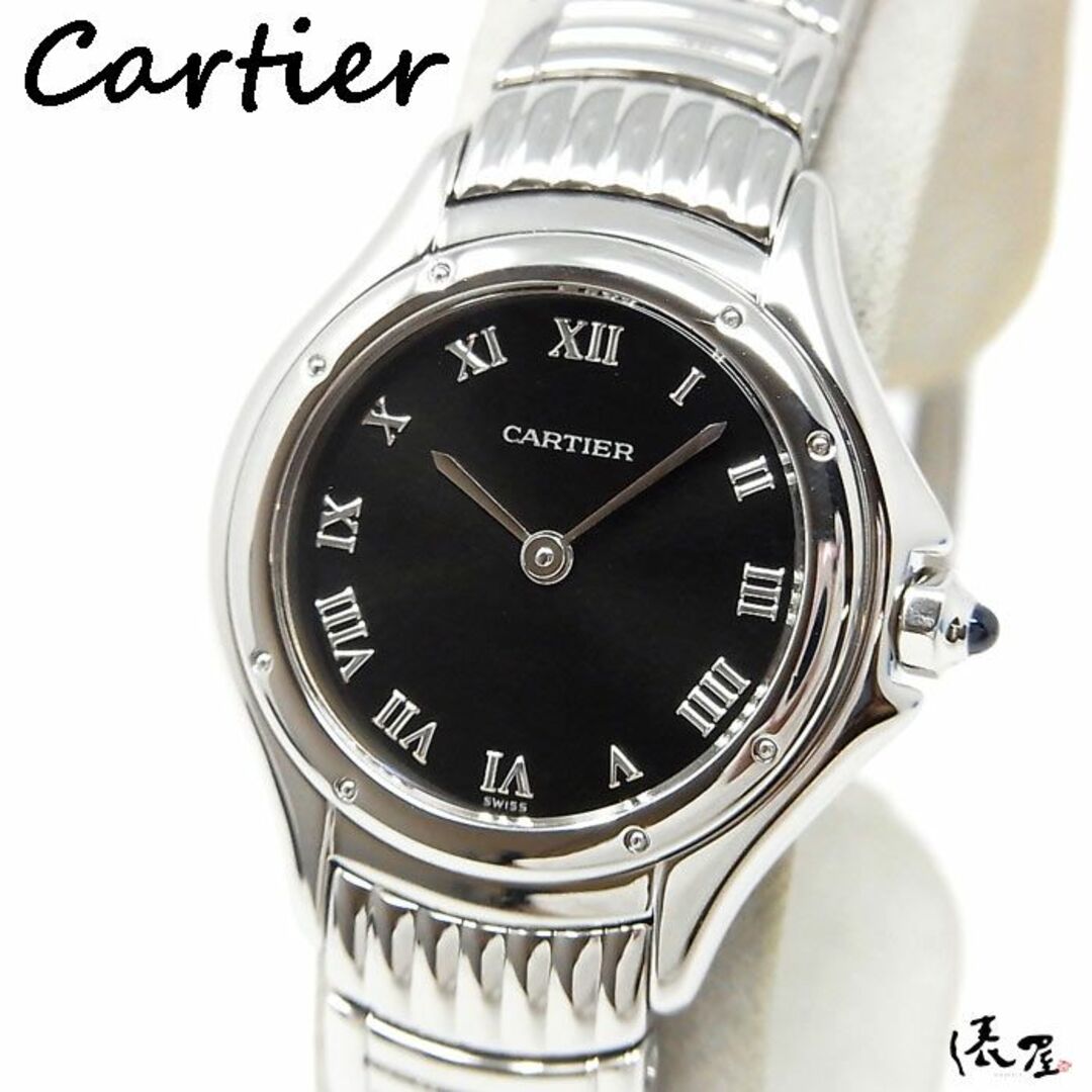 【希少モデル】カルティエ パンテール クーガー 黒文字盤 ヴィンテージ レディース Cartier 時計 腕時計 【送料無料】