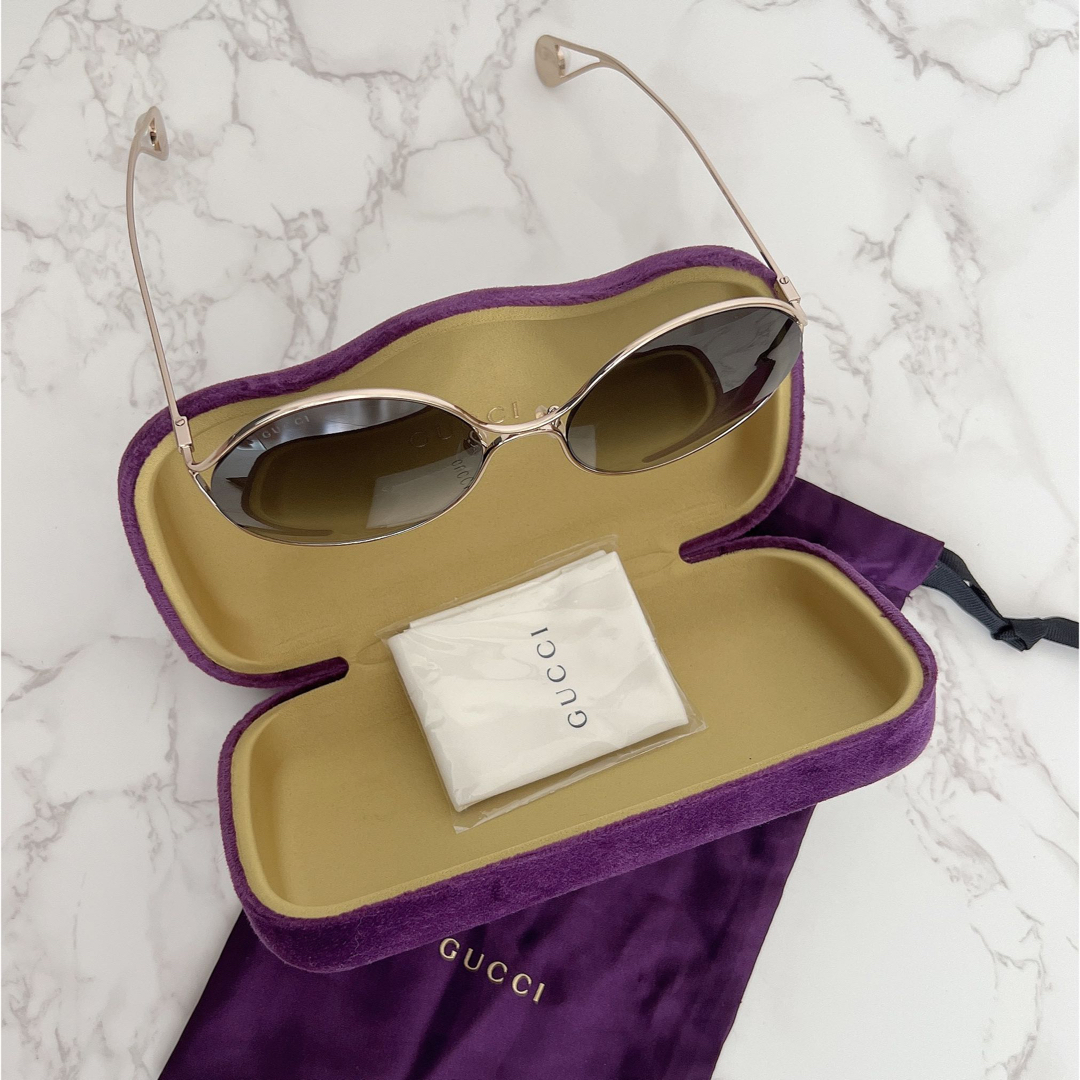 Gucci(グッチ)のGUCCI  ラウンドサングラス 60mm レディースのファッション小物(サングラス/メガネ)の商品写真
