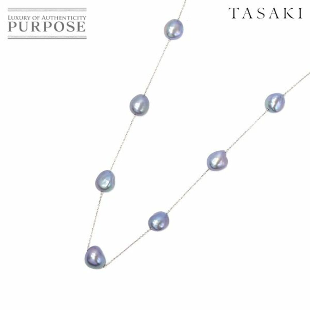 タサキ TASAKI 淡水真珠 9.0-7.9mm ネックレス 44cm K18 WG ホワイトゴールド 750 パール 田崎真珠【証明書付き】 VLP 90191636