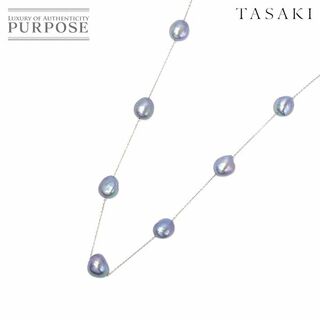タサキ TASAKI 淡水真珠 9.0-7.9mm ネックレス 44cm K18 WG ホワイトゴールド 750 パール 田崎真珠【証明書付き】  VLP 90191636