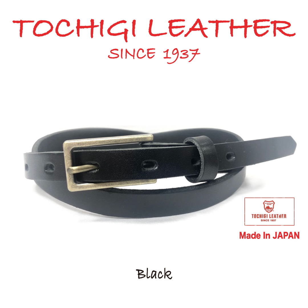 特別価格　新品　未使用　日本製　15mm 栃木レザー　レディースベルト　黒 レディースのファッション小物(ベルト)の商品写真