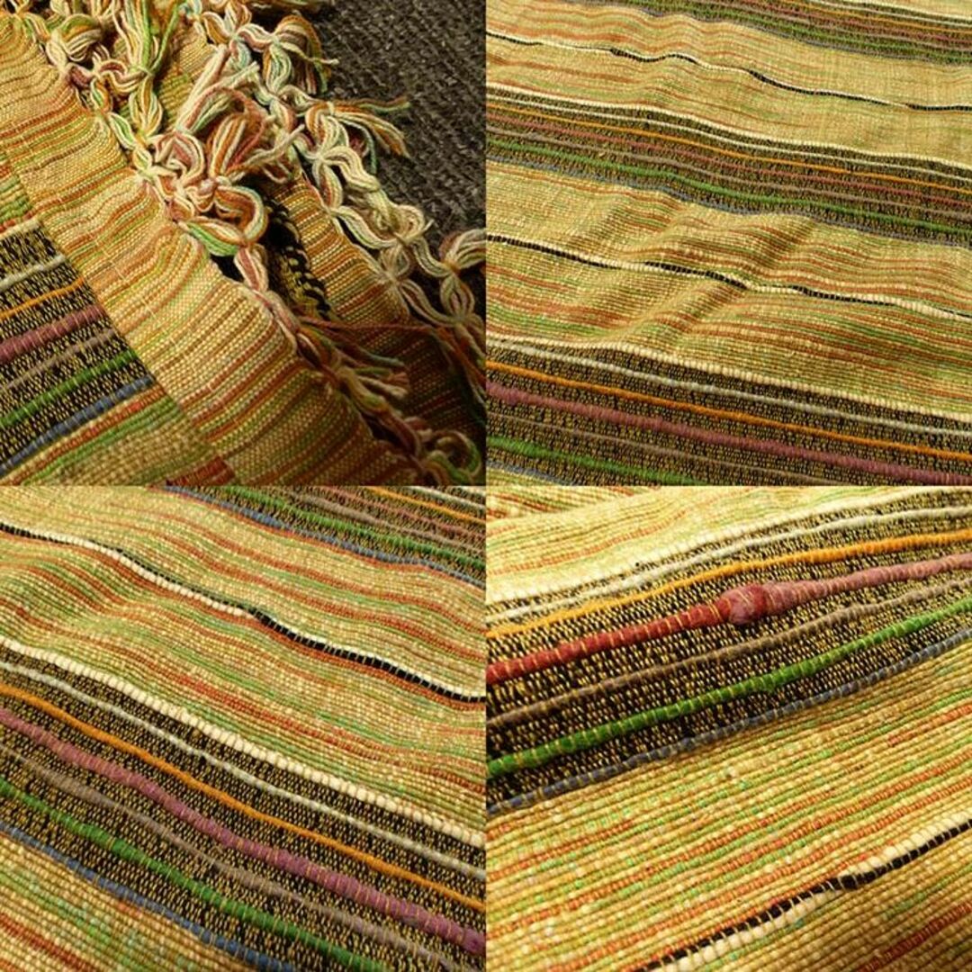 インド綿 裂き織り コットンラグ / カーペット　/ 絨毯　(180×270cm 2