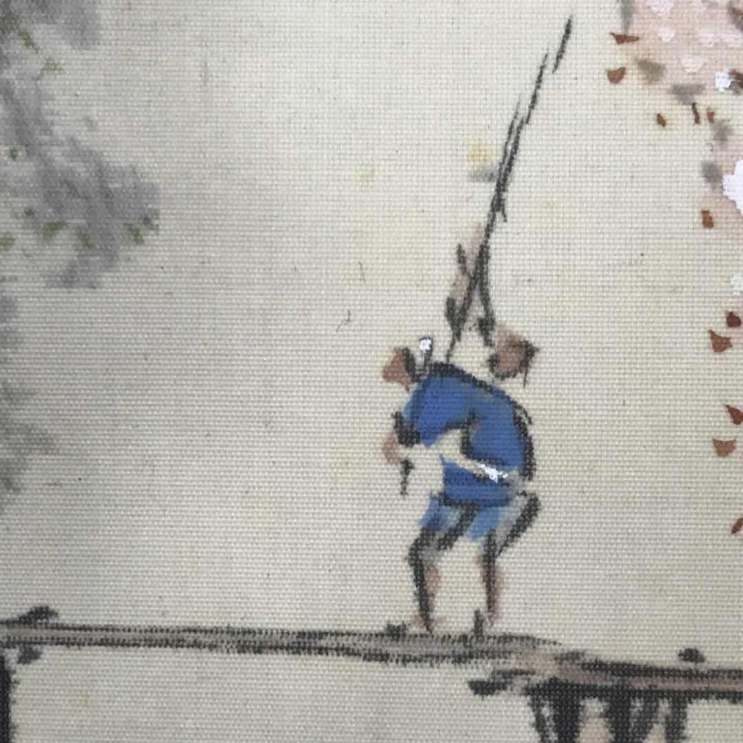 真作】露月/春景深渓図/春景山水人物図/掛軸☆宝船☆AB-517 - 絵画 真作】露月/春景深渓図/春景山水人物図/掛軸☆宝船☆AB-517 - 絵画