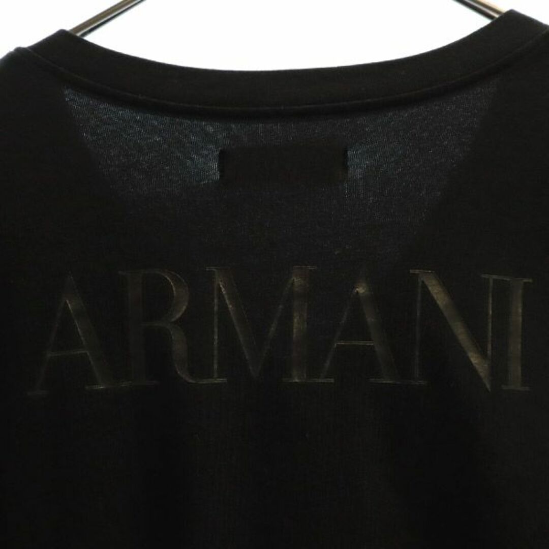 Emporio Armani(エンポリオアルマーニ)のエンポリオアルマーニ プリント 半袖 Tシャツ ブラック EMPORIO ARMANI Vネック メンズ 【中古】  【230705】 メール便可 メンズのトップス(Tシャツ/カットソー(半袖/袖なし))の商品写真