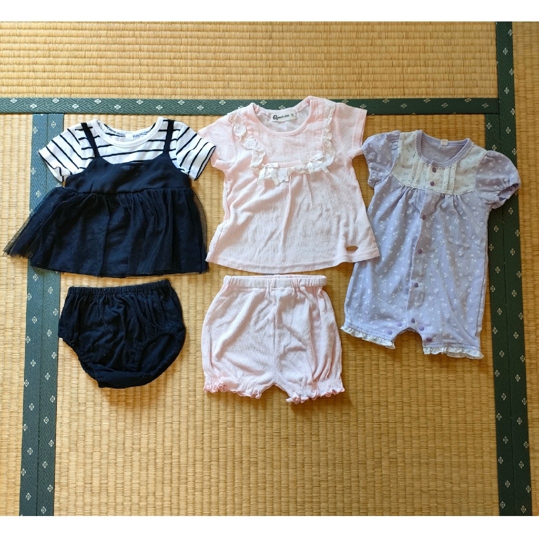 西松屋(ニシマツヤ)のベビー服　ベビー肌着　まとめ売り キッズ/ベビー/マタニティのベビー服(~85cm)(肌着/下着)の商品写真