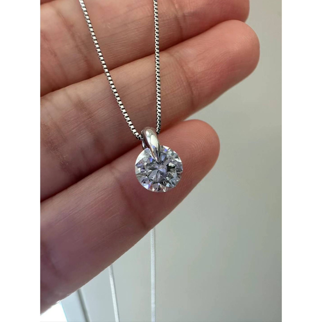 PT 一粒　ダイヤモンド1.021ct ネックネス　新品　鑑定書付き