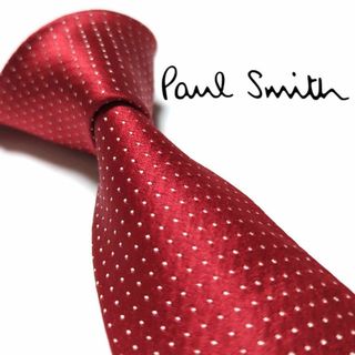 ポールスミス(Paul Smith)のポールスミス　ネクタイ　細め　ドット柄　高級シルク　ハイブランド　ビジネス　光沢(ネクタイ)