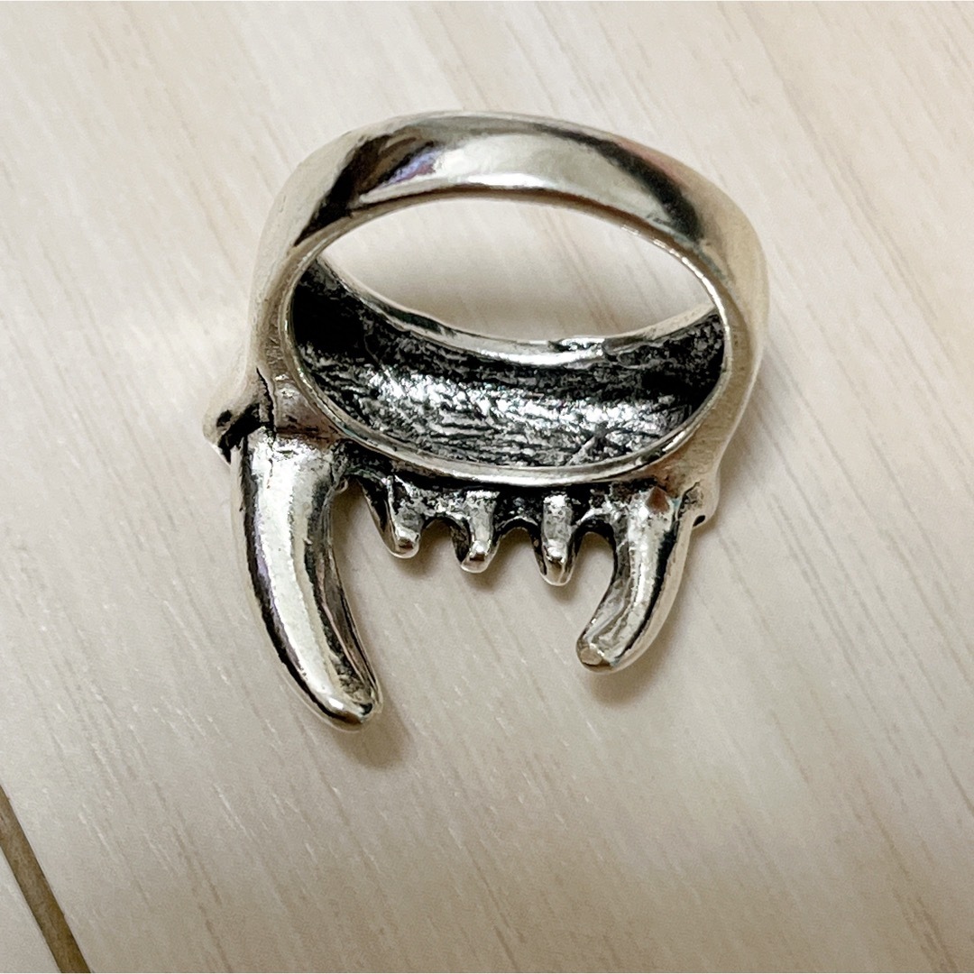 リング 歯 キバ 牙 デコレーション リング 指輪 男性 直接 2.1cm メンズのアクセサリー(リング(指輪))の商品写真