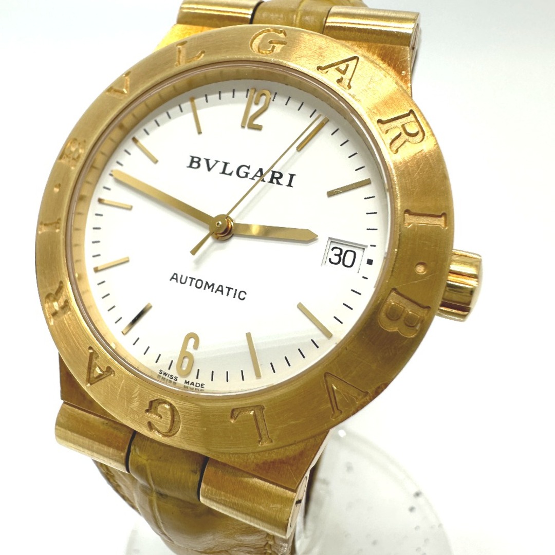 ブルガリ BVLGARI ディアゴノ スポーツ 自動巻き デイト 腕時計 K18YG ゴールド