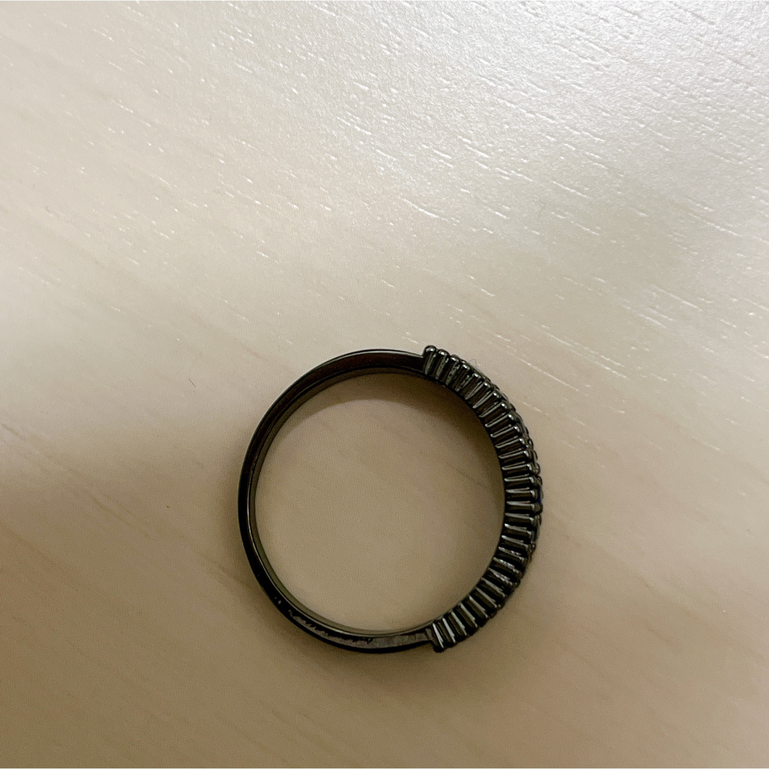 男性 リング ラインストーン ブラック ブルー カフリング ジルコニア メンズのアクセサリー(リング(指輪))の商品写真