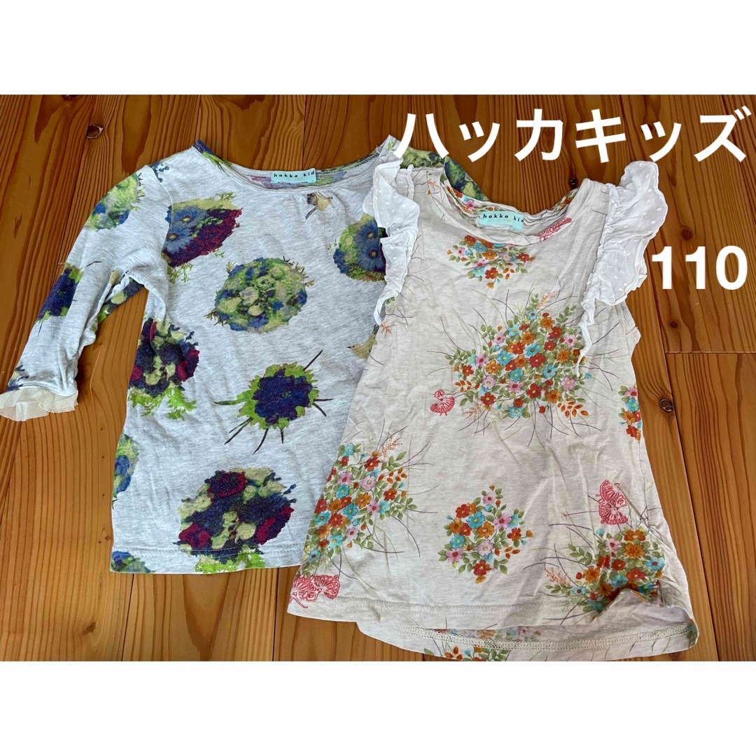 hakka kids(ハッカキッズ)のハッカキッズ　トップス　110   2点セット キッズ/ベビー/マタニティのキッズ服女の子用(90cm~)(Tシャツ/カットソー)の商品写真