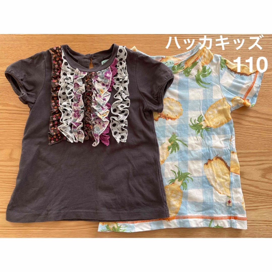 hakka kids(ハッカキッズ)のハッカキッズ　トップス　110 2点セット キッズ/ベビー/マタニティのキッズ服女の子用(90cm~)(Tシャツ/カットソー)の商品写真