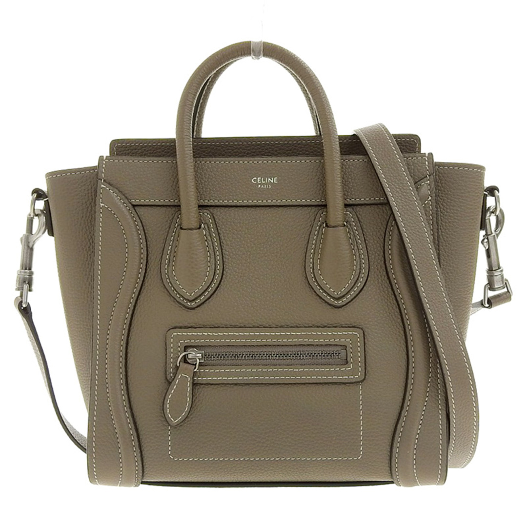 セリーヌ CELINE ラゲージナノショッパー 2WAYバッグ ハンドバッグ ショルダーバッグ レザー スリ  新入荷 OB1489