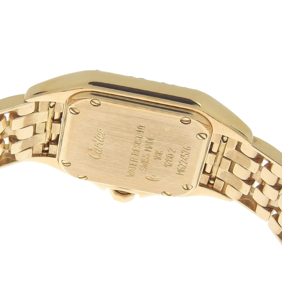 Cartier(カルティエ)のカルティエ CARTIER パンテールドゥカルティエSM レディース クォーツ 腕時計 YG 2重ベゼルダイヤ 白文字盤 WF3072B9 中古 新入荷 CA0442 レディースのファッション小物(腕時計)の商品写真