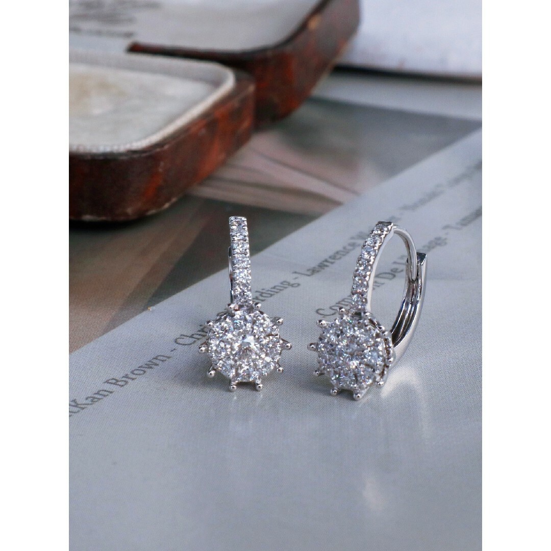 天然ダイヤモンドピアス0.42ct　k18