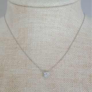 新品】 K18WG 18金 ホワイトゴールド ダイヤモンド ネックレスの通販