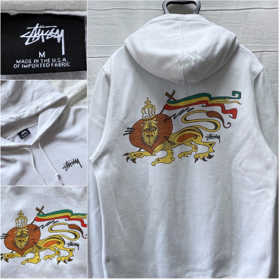 STUSSY - USA製 STUSSY ステューシー ラスタライオン パーカー M STUSSY - USA製 STUSSY ステューシー ラスタライオン パーカー M