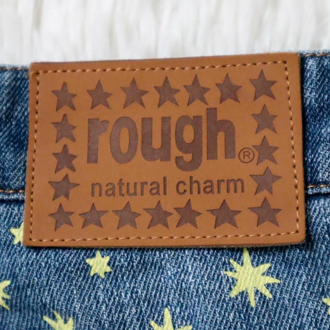 rough(ラフ)のラフ rough デニムパンツ ジーンズ ワッペン 刺繍 プリント レディースのパンツ(デニム/ジーンズ)の商品写真