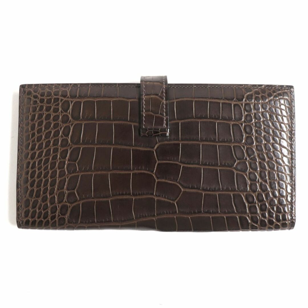 美品▽HERMES エルメス ベアン クラシック アリゲーター クロコダイル