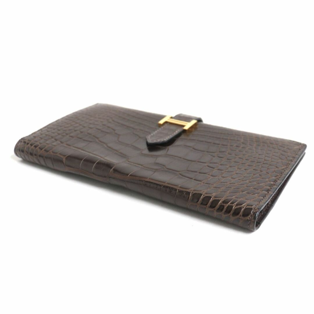 美品▽HERMES エルメス ベアン クラシック アリゲーター クロコダイル