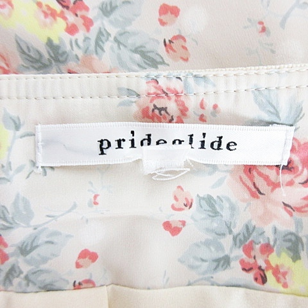 prideglide(プライドグライド)のプライドグライド スカート フレア ミニ バックファスナー 花柄 36 ピンク レディースのスカート(ミニスカート)の商品写真