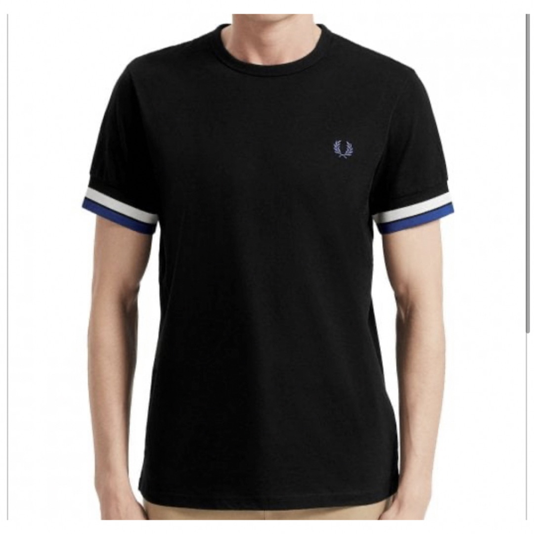 FRED PERRY フレッドペリー　ティッピングTシャツ　黒