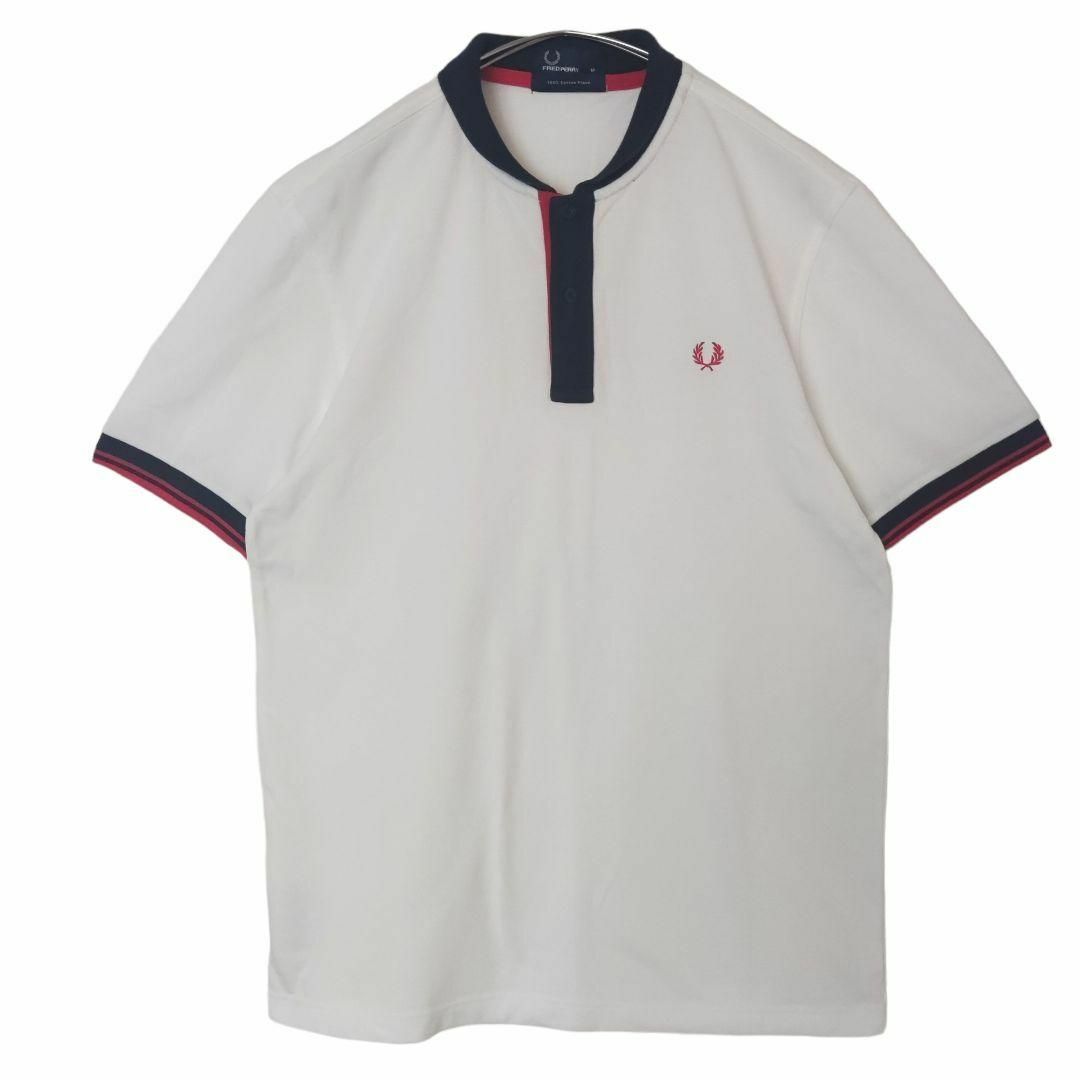 FRED PERRY フレッドペリー ポロシャツ 刺繍ロゴ M 大きめ