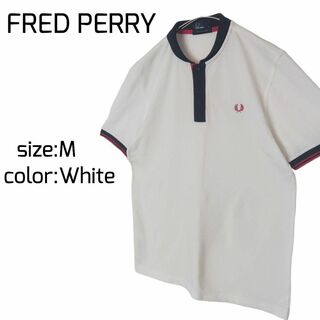 フレッドペリー(FRED PERRY)のFRED PERRY フレッドペリー ポロシャツ  刺繍ロゴ Ｍ 大きめ(ポロシャツ)