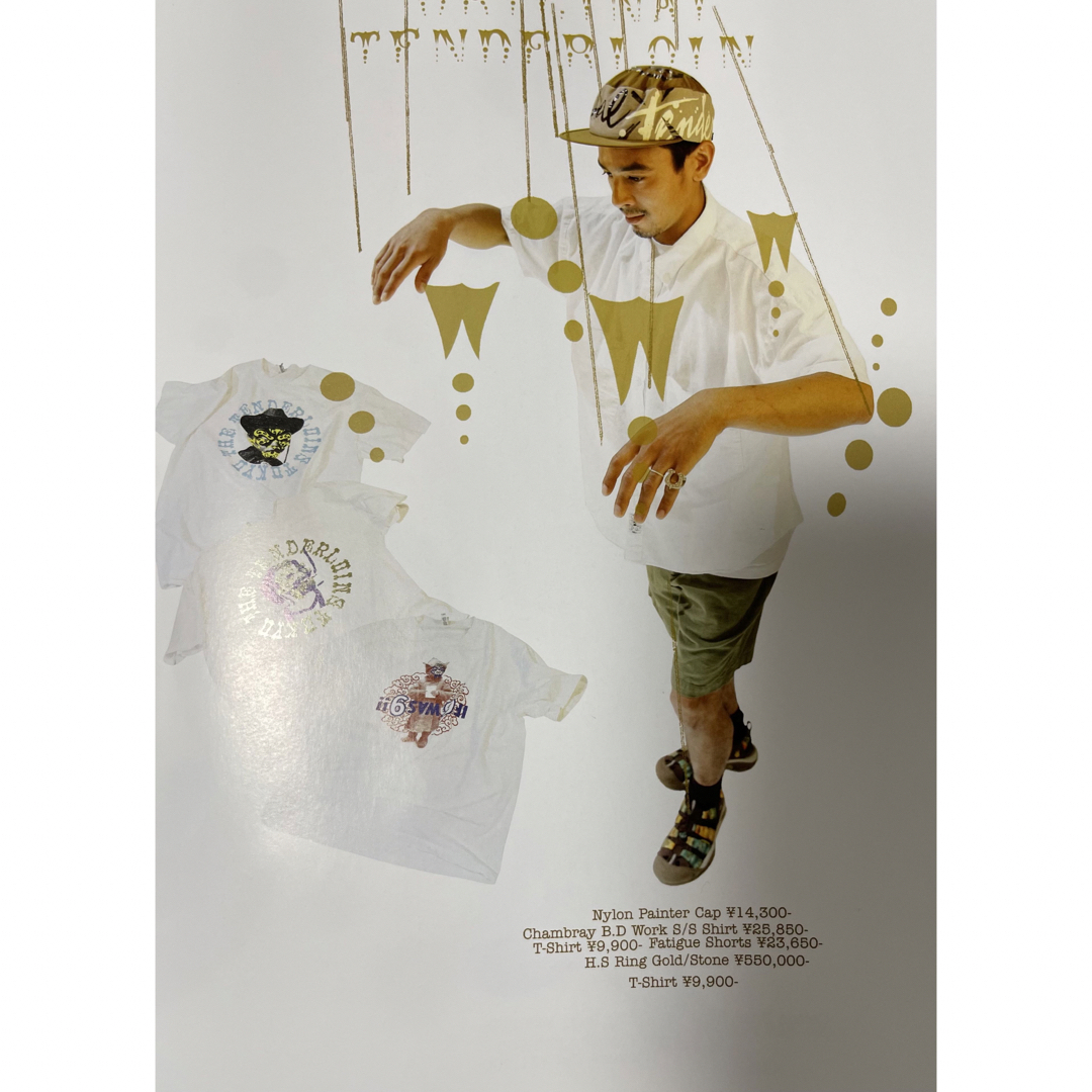 希少品！ TENDERLOIN 半袖 Tシャツ TEE C.Z.Z.M 白金 L