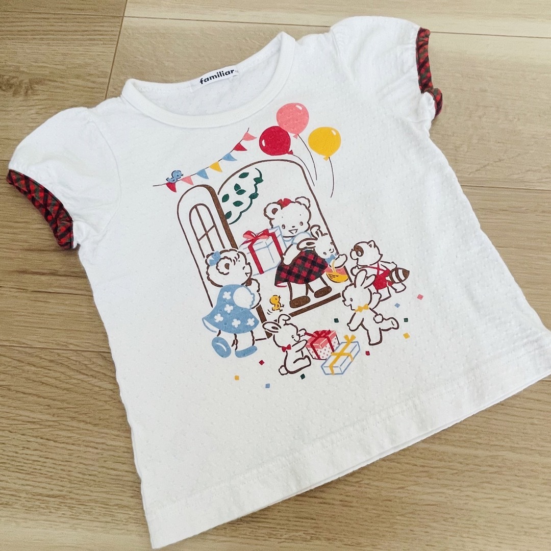 familiar(ファミリア)のファミリア　ファミちゃん　Tシャツ　誕生日　 キッズ/ベビー/マタニティのキッズ服女の子用(90cm~)(Tシャツ/カットソー)の商品写真