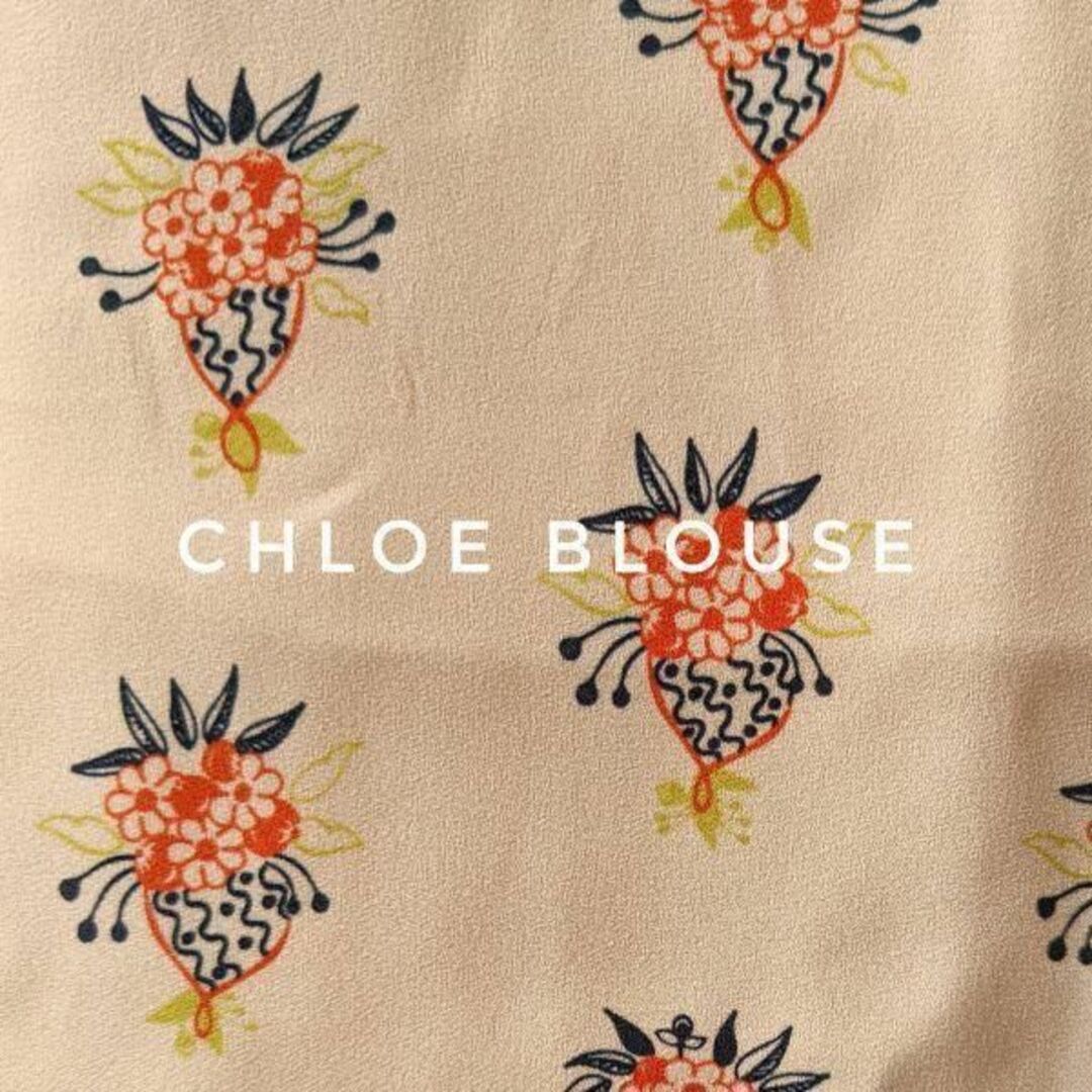 Chloe - クロエ Chloe 21' フラワープリント ブラウス オレンジ サイズ