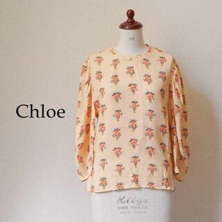 クロエ(Chloe)のクロエ Chloe 21' フラワープリント ブラウス オレンジ サイズ36(シャツ/ブラウス(長袖/七分))