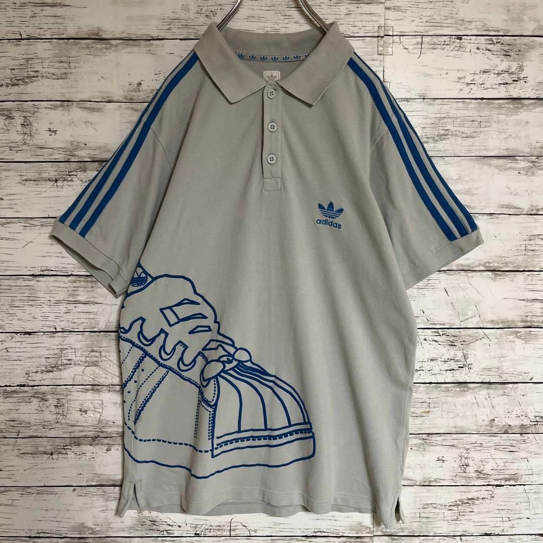 adidas - 【希少レア90s】アディダス 銀タグ ポロシャツ 刺繍ロゴ