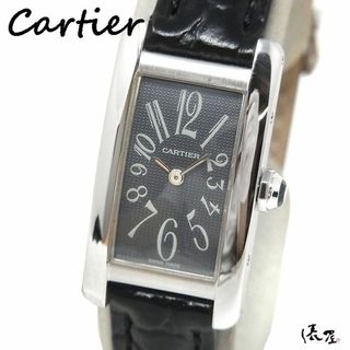 カルティエ(Cartier)の【国際保証書】カルティエ K18WG タンクアメリカン SM 希少文字盤 レディース Cartier 時計 腕時計 中古 ホワイトゴールド【送料無料】(腕時計)