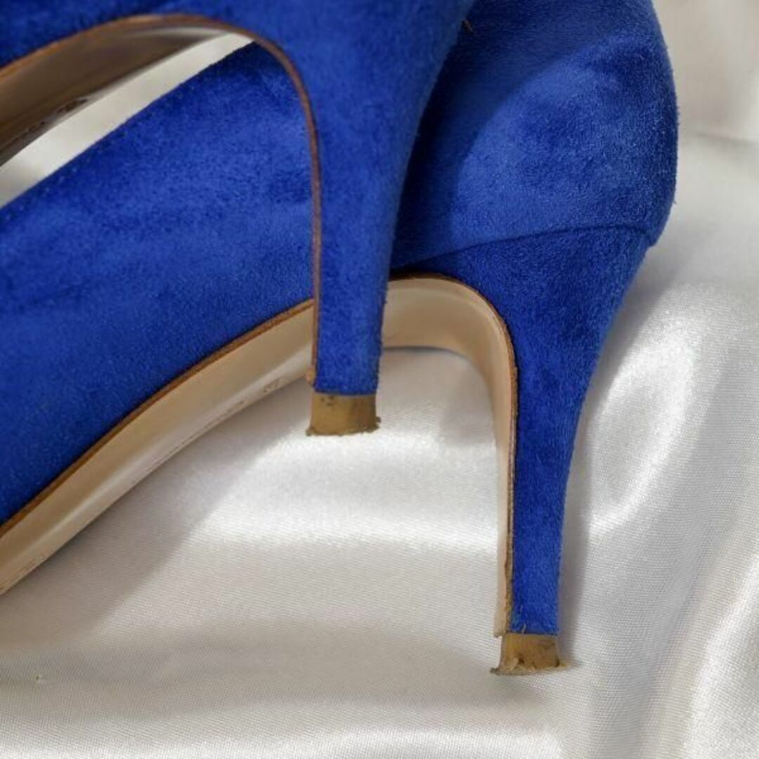 ジャンヴィットロッシ Gianvito Rossi スェード ブルー パンプス