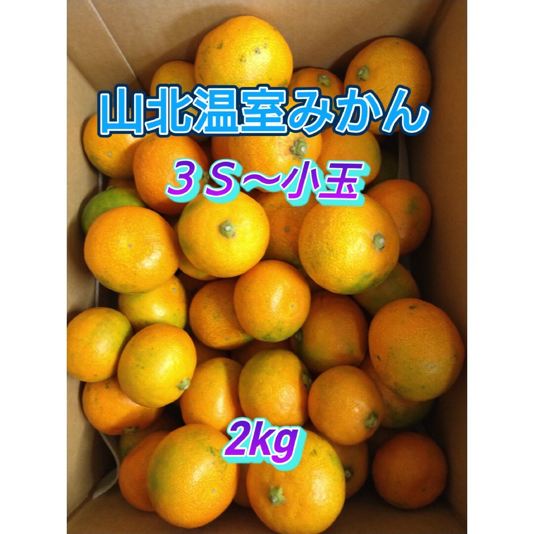 山北温室みかん 興津早生 3S～小玉 2㎏ 高知県産 食品/飲料/酒の食品(フルーツ)の商品写真