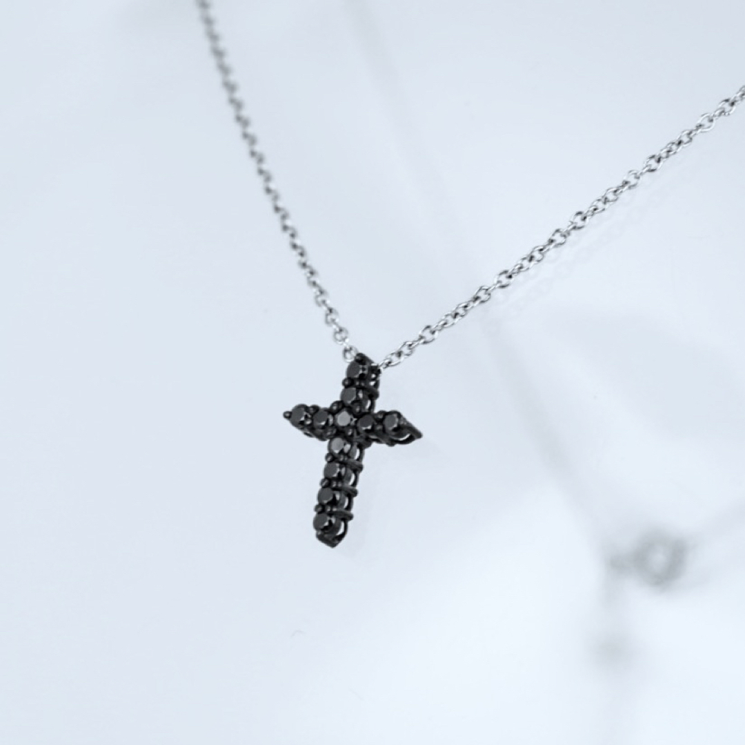 美品!ジャスティンデイビス SNJ016 MEDIUM CROSS ネックレス