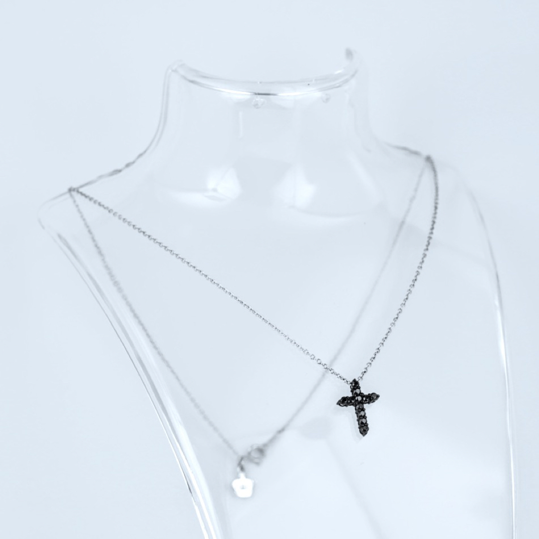 美品!ジャスティンデイビス SNJ016 MEDIUM CROSS ネックレス