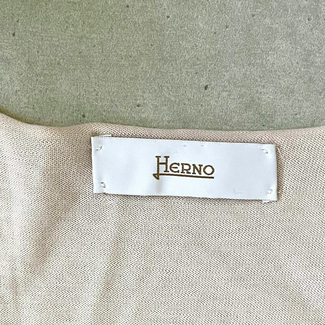 HERNO(ヘルノ)のHERNO ヘルノ コットン サマーニット Vネック ベビーピンク  42 M レディースのトップス(ニット/セーター)の商品写真