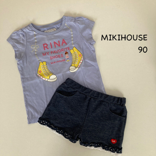 ミキハウス(mikihouse)のミキハウス Tシャツ・ショートパンツ セット サイズ90(Tシャツ/カットソー)