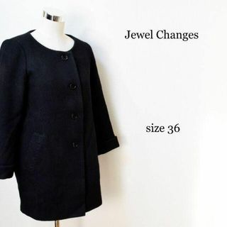 美品 即完売♡定価5.5万*Jewel Changes*アンゴラノーカラーコート