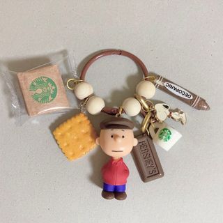 スヌーピー(SNOOPY)のじゃらじゃらキーホルダー🤎男の子(キーホルダー/ストラップ)