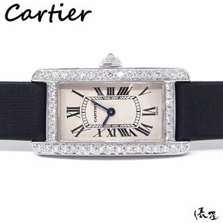 Cartier - 【仕上済】カルティエ K18WG タンクアメリカン SM ダイヤ ...