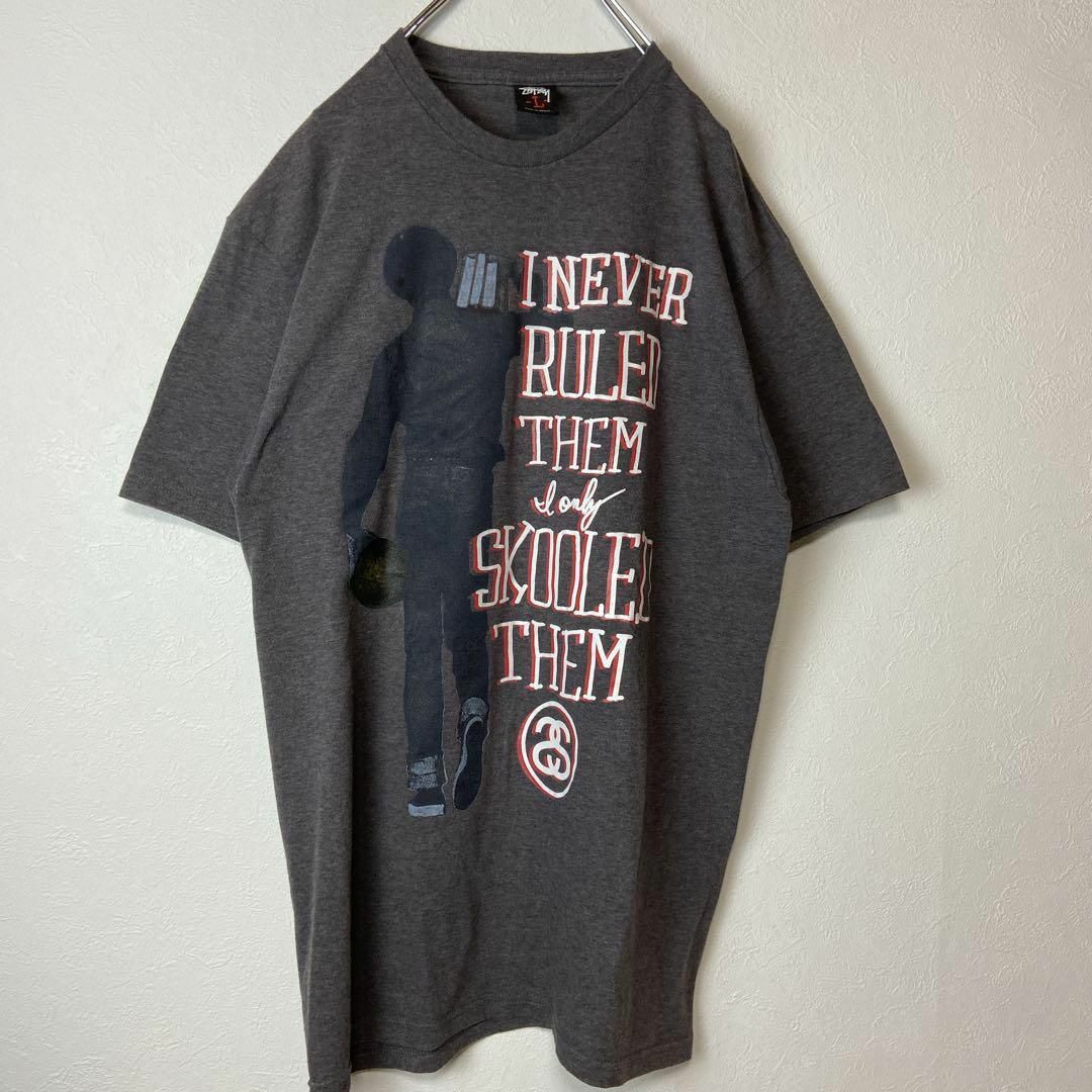 STUSSY - 【メキシコ製、ダークグレー◎】stussyヒップホップTシャツ
